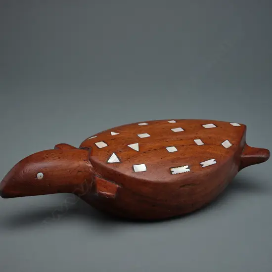 Solomon Islands wooden turtle figure,